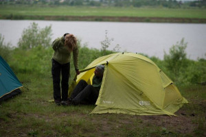 Yellow tent