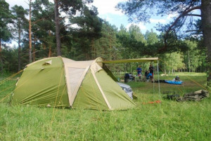 Tent with canopy